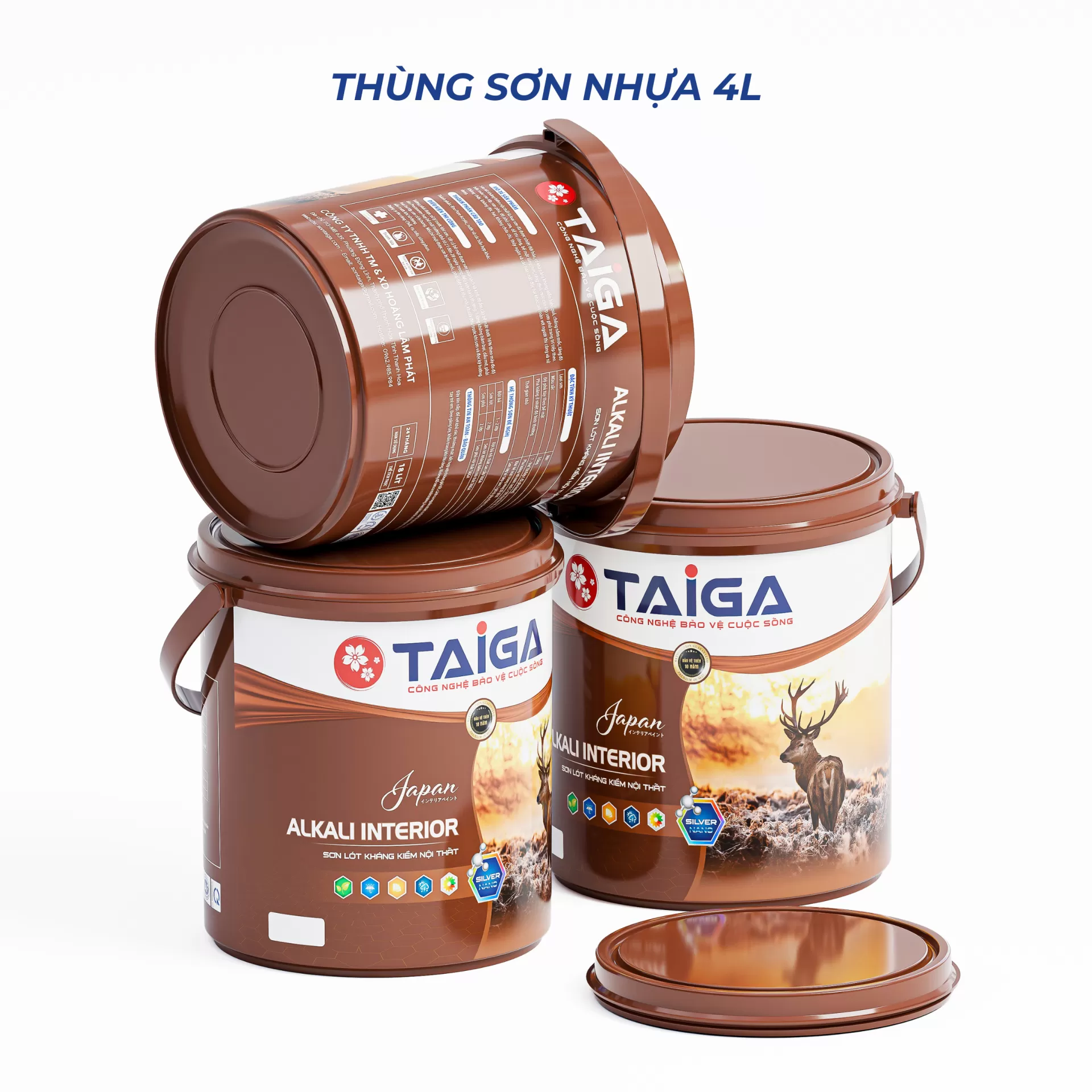 Vỏ thùng sơn nhựa 4L Tatico
